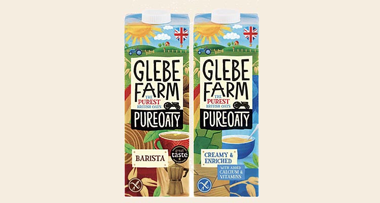 Glebe Farm Foods PureOaty drink product in its packaging