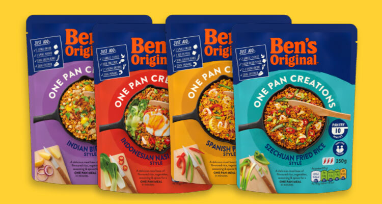 four packets of Ben's Original Rice