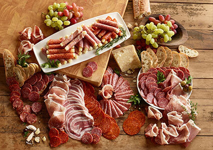 Table with cold meats