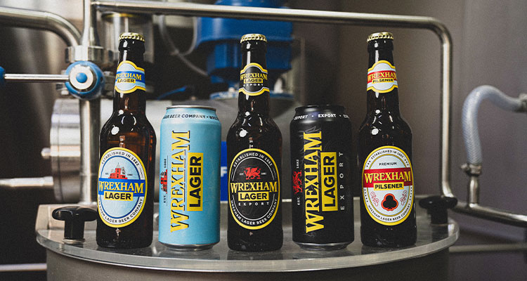 Selection of Wrexham Lager co's beers