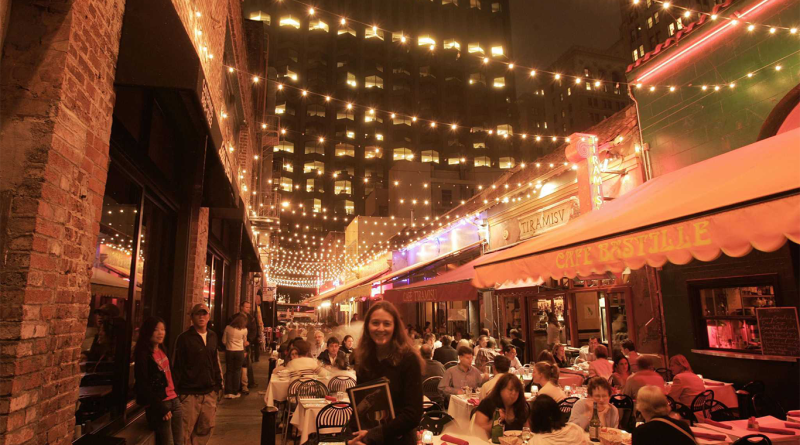 Café Bastille and B44 in San Francisco's Belden Place
