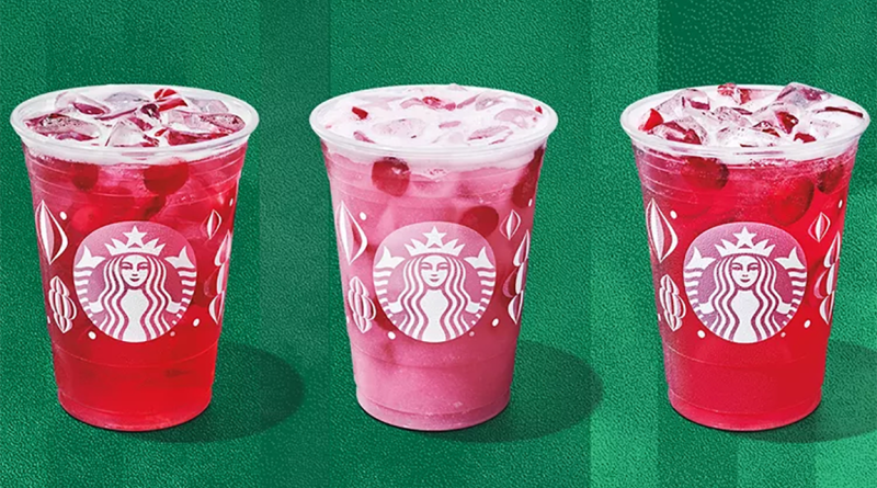 Starbucks red cups with new Festive drinks