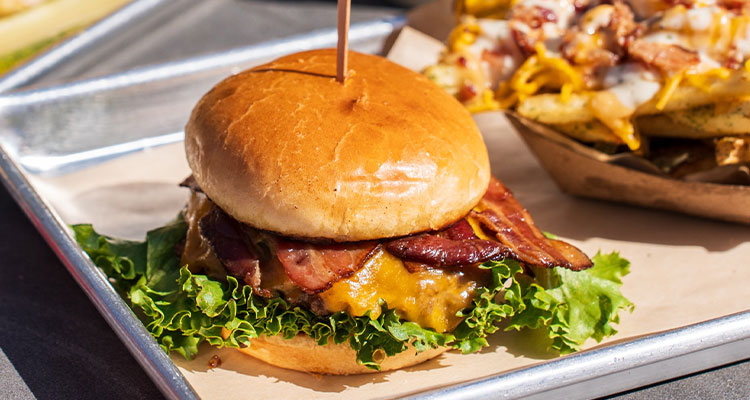 The Melt bacon cheeseburger