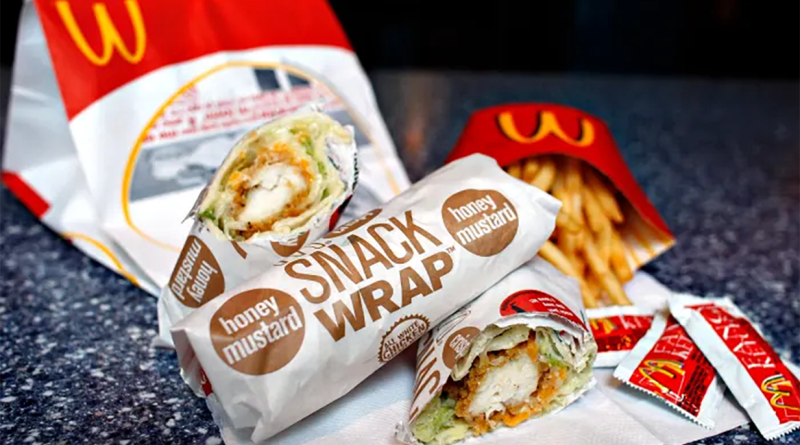 Mcdonald's snack wrap meal seen in New York