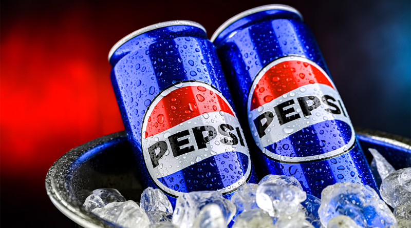 Cans of Pepsi in a bucket of ice to support PepsiCo Earnings article