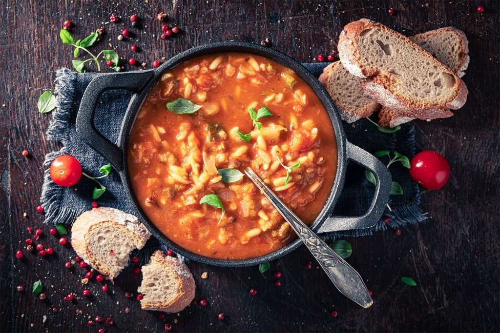 Big bowl of Minestrone Soup for Fall Soup Recipes article