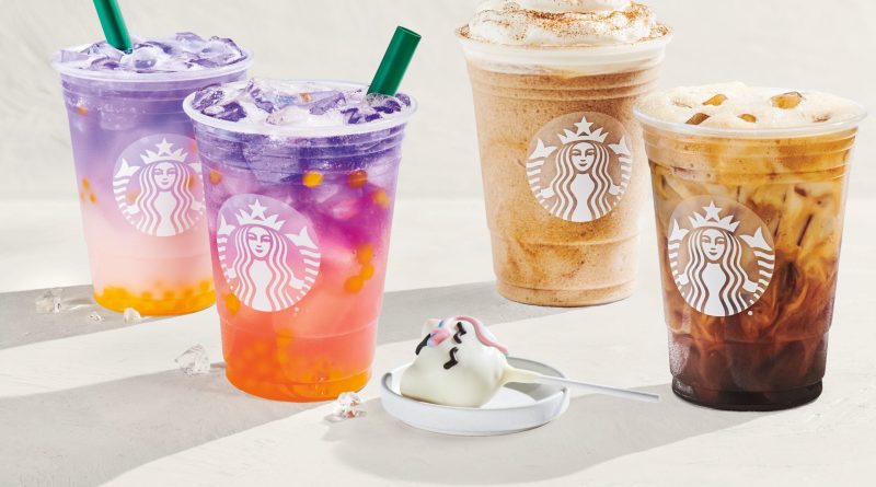 Starbucks summer 2026 drinks featuring tropical refresher and horchata beverages