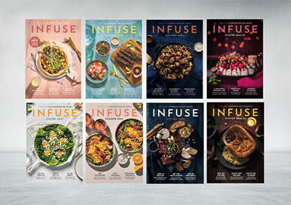 Designed, written and produced for the professional chef and commercial caterer. Infuse is exclusively delivered to Caterfood Buying Group customers and is a fresh and vibrant solution for caterers. Infusemagazine.co.uk