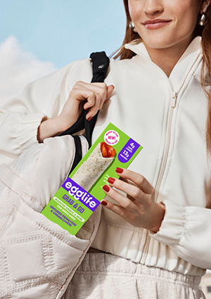 an Egglife Foods Grab & Go ready-to-eat egg white wrap snack packaged for on-the-go convenience