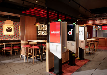 a recently redesigned IRO Sushi restaurant