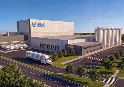 a rendering of the Great Lakes Cheese manufacturing and packaging plant