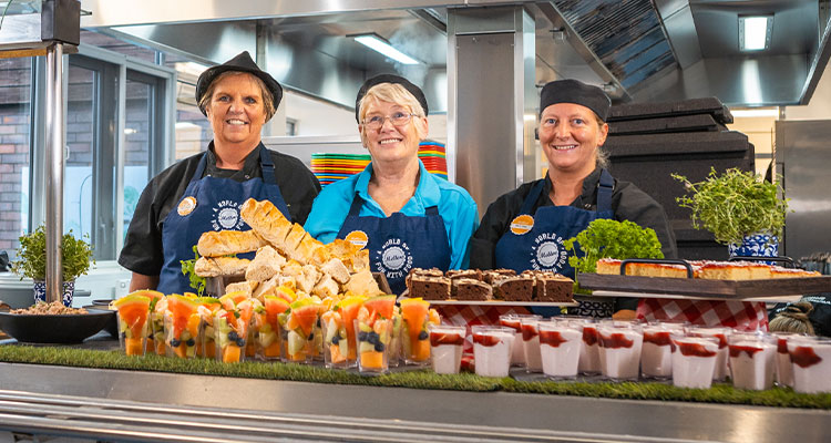a team from Mellors Catering Services