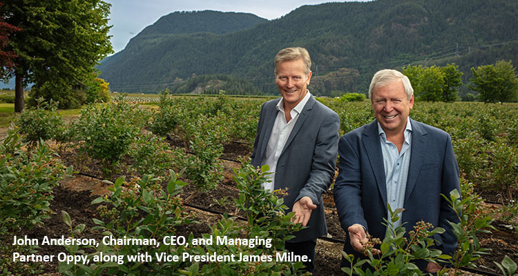 John Anderson, Chairman, CEO, and Managing Partner Oppy, along with Vice President James Milne.