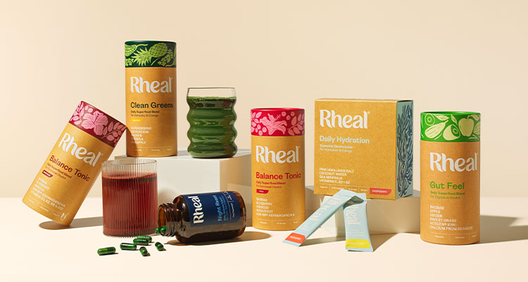 Rheal organic superfood powders and wellness capsules