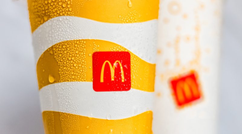 McDonald's soda cups symbolizing plans to phase out refill stations