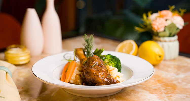 a duck confit (or slow-braised duck leg)