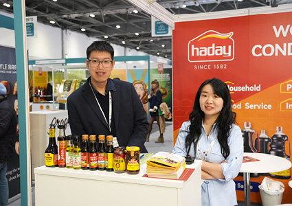 a booth for Haday, a condiment brand established in 1582