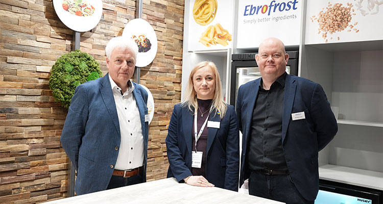 the Ebrofrost team exhibiting their products at a trade fair