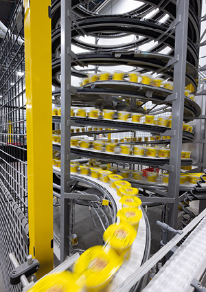 a spiral vertical conveyor system