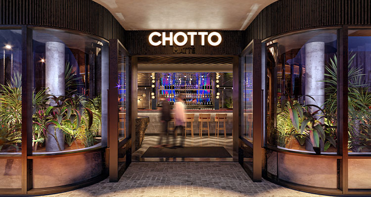 the entrance facade of a Chotto Matte restaurant